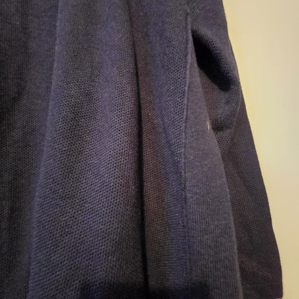 J Jill V-neck Sweater Tunic Womens Plus 2X Navy Long Wool Silk Cotton Lagenlook - Picture 13 of 14